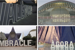 Letras corpóreas Ciutat de les Arts i les Ciències