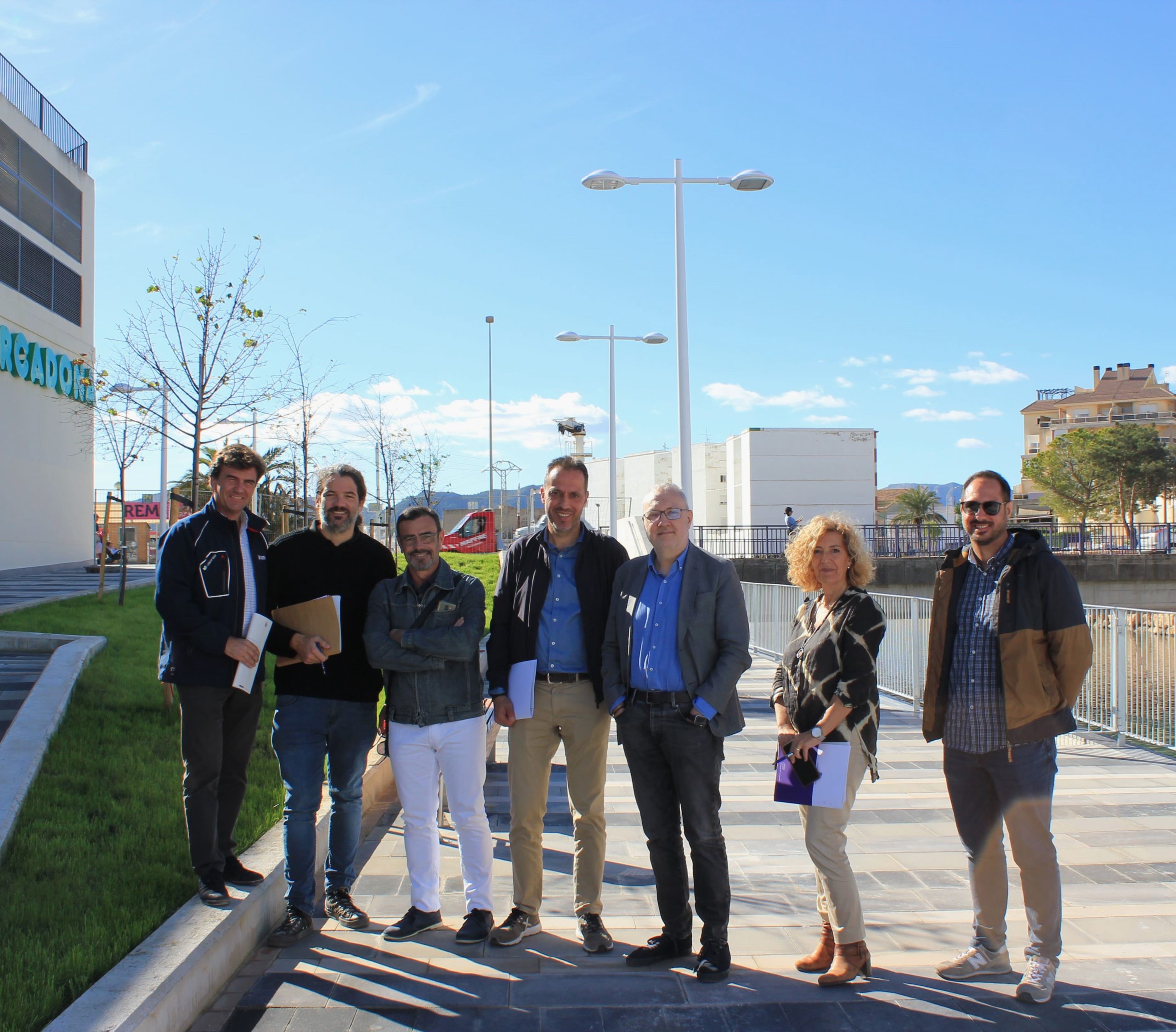 Acto de recepción de las obras junto al río en Gandía